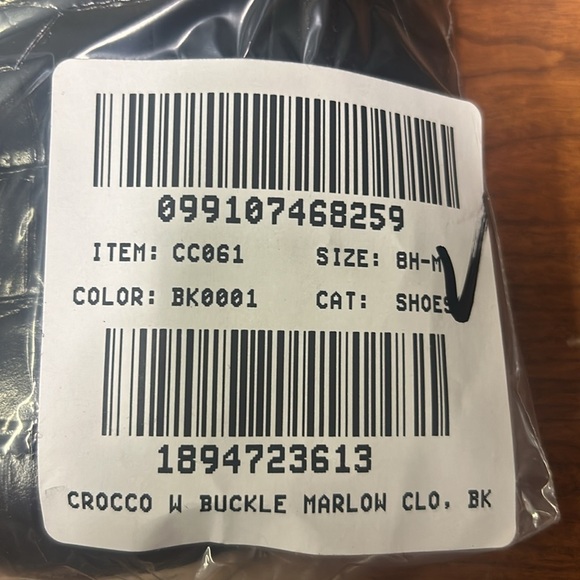 J Crew Marlow clogs in croc-embossed Italian leather CC061 - Picture 4 of 4